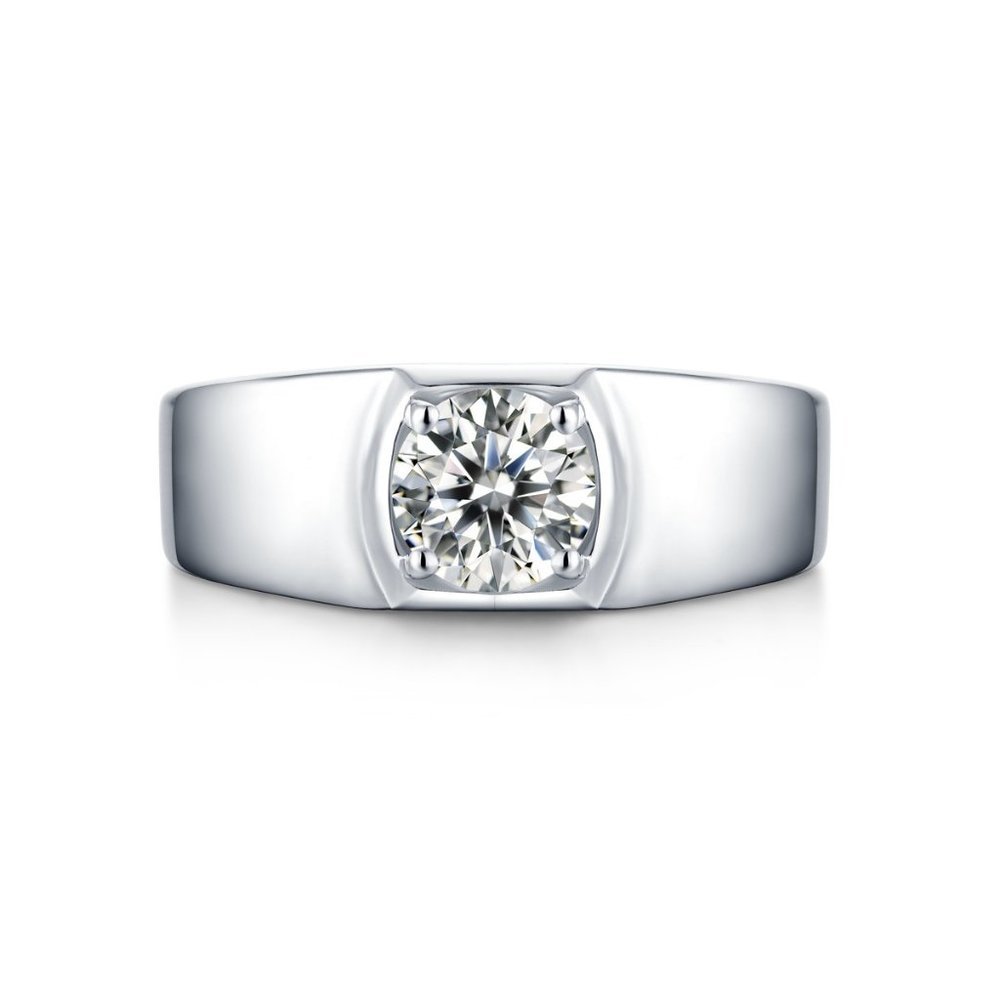 Certified 2ct. t.w. Moissanite Diamond Unisex Wedding Engagement Ring NEW - Picture 6 of 15